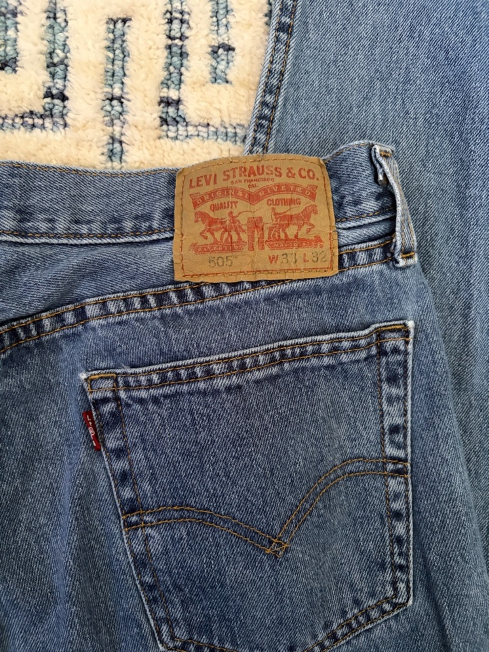 Levi's Men's Medium Blue Straight Jeans - Picture 3 of 4